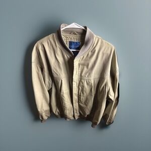 Classic Towncraft Tan Bomber Jacket M-timeless And Versatile Style